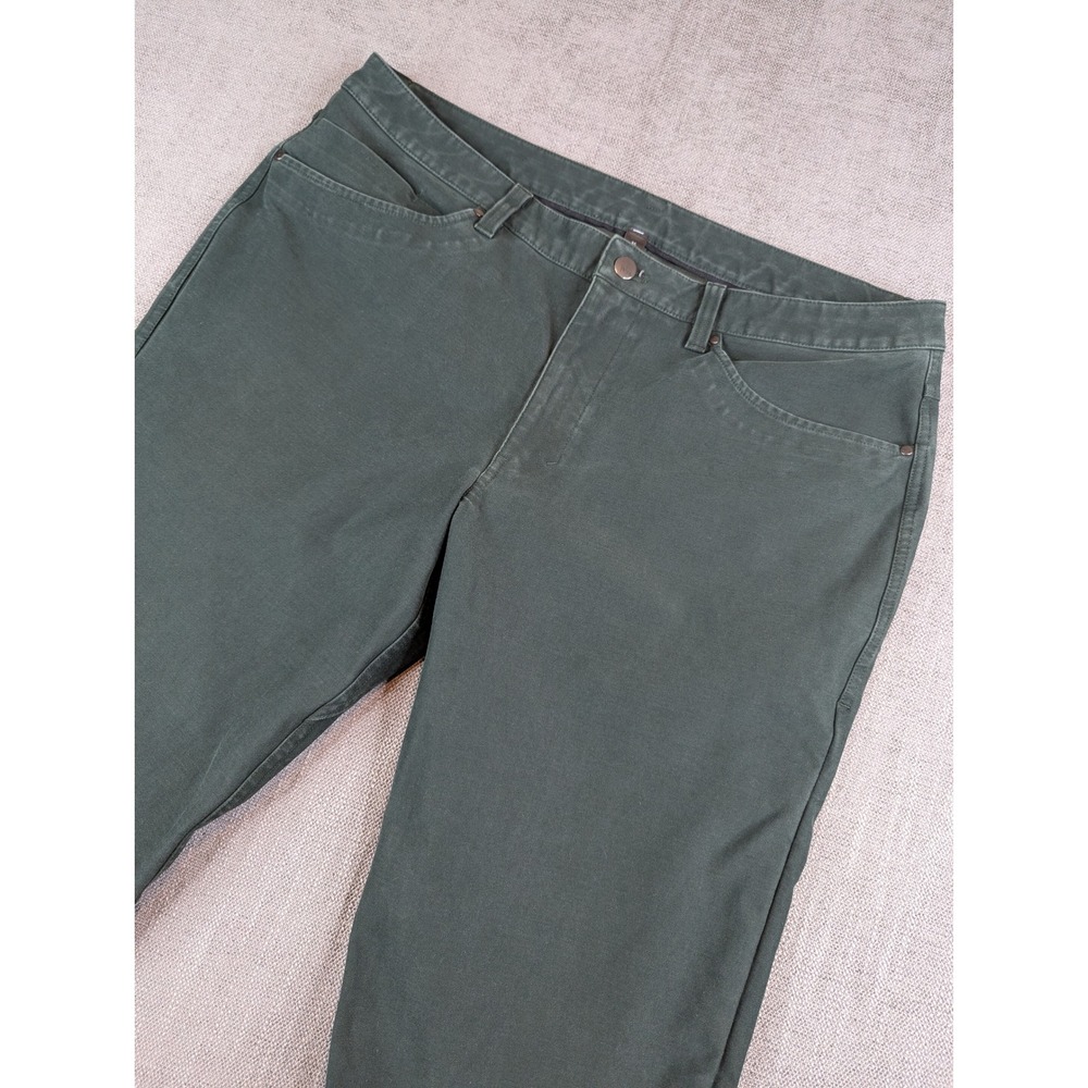 Lululemon ABC Pants Men 36 Green Utilitech Slim Straight Pocket Commuter Trouser